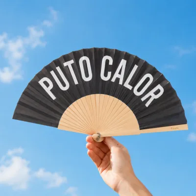 Abanico Puto Calor negro: humor y aire | Happyideas