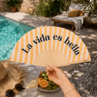 Abanico “La vida es bella”
