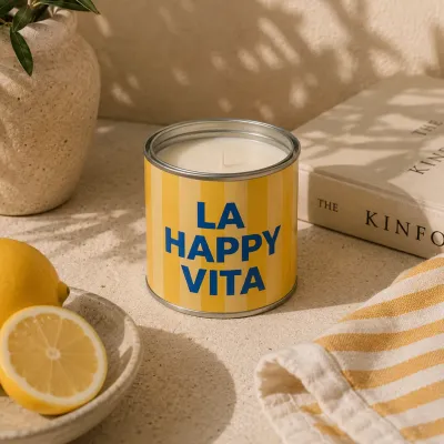 Tin Candle La Happy Vita: scented candle | Happyideas