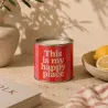 Tin Candle This Is My Happy Place: scented candle | Happyideas