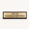 CEO Of Fucking Everything Desk Plate | Happyideas