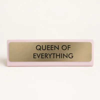 Placa Escritorio Queen of Everything | Regalo Original Mujer
