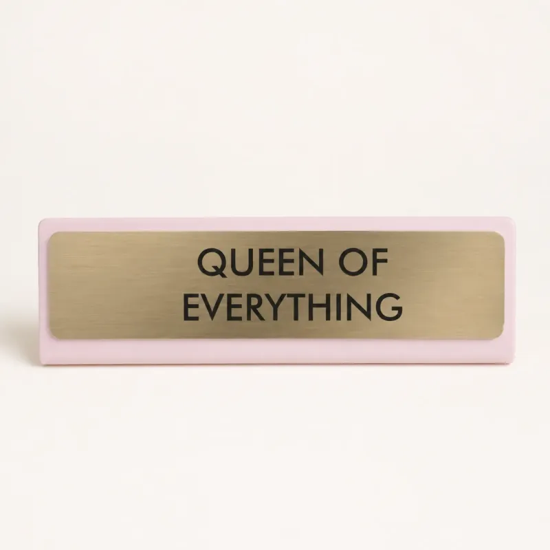 Placa Escritorio Queen of Everything | Regalo Original Mujer