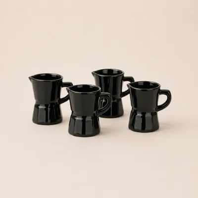 Set 4 Tazas Espresso Moka Negro| Happyideas.com