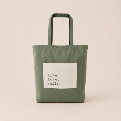 Tote bag Live verde - Happyideas.com