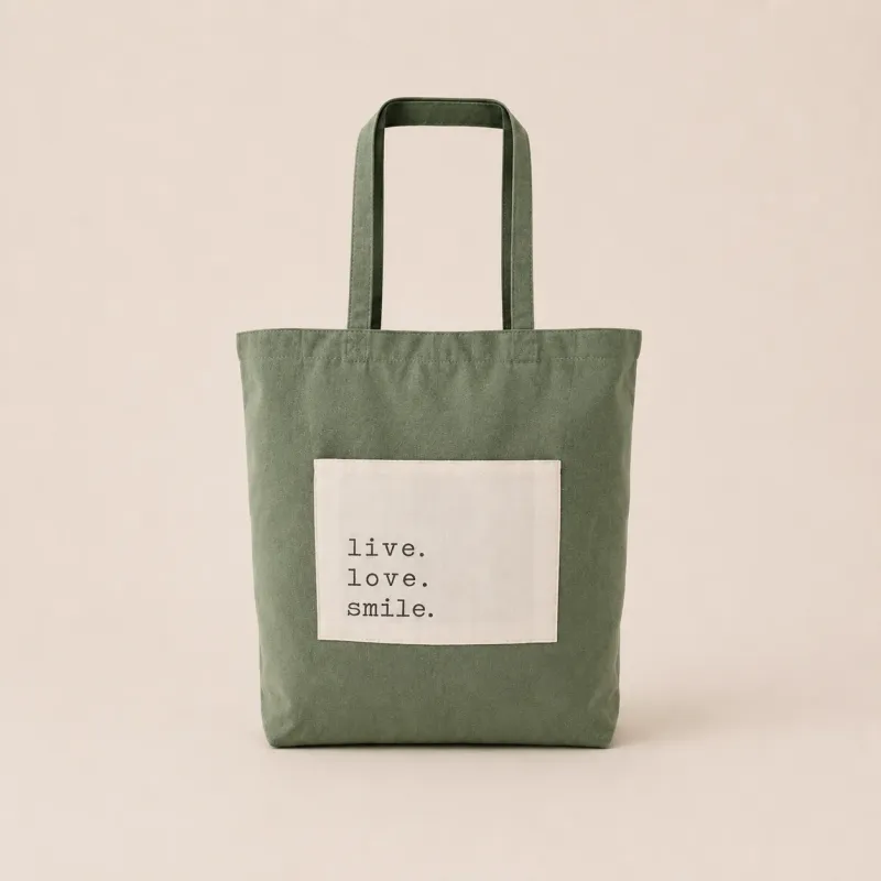 Green Cotton Bag | Happyideas