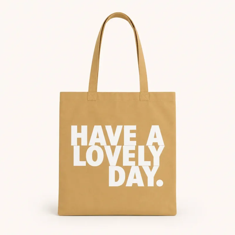 Lovely day tote bag Camel | Happyideas