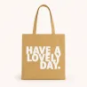 Lovely day tote bag Camel | Happyideas