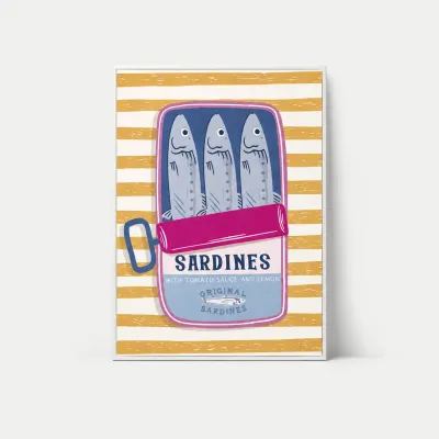 Cuadro Sardinas Mostaza | Happyideas