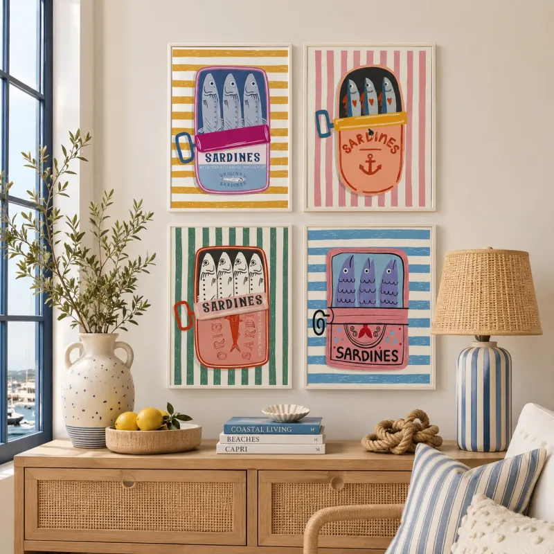 Cuadro Sardinas Mostaza | Happyideas