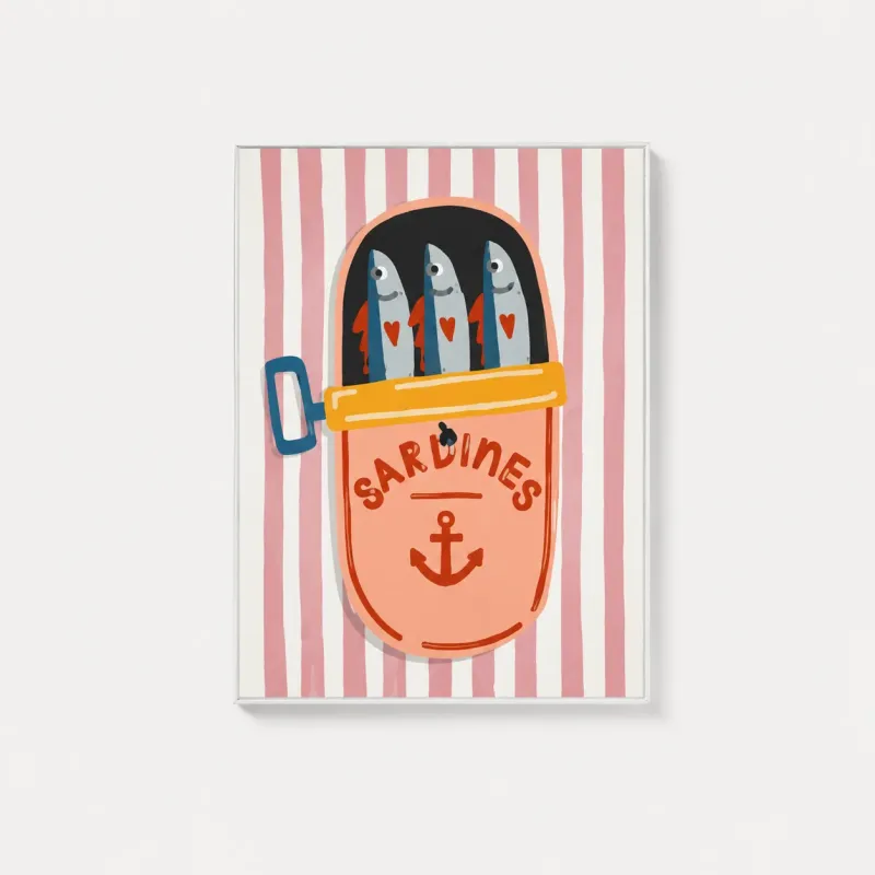 Cuadro Sardinas Rosa | Happyideas