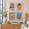 Cuadro Sardinas Rosa | Happyideas