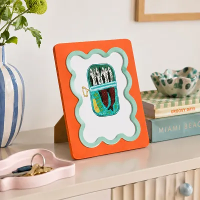 Wavy Photo Frame Sardines Orange | Happyideas