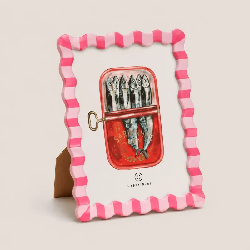 Striped Photo Frame Sardines Red | Happyideas