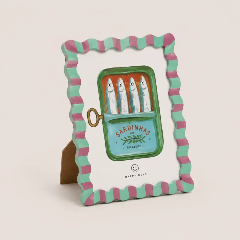 Striped Photo Frame Sardines Green | Happyideas