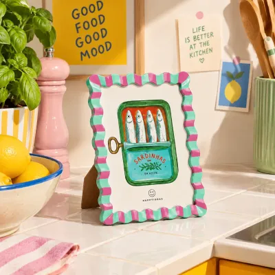 Striped Photo Frame Sardines Green | Happyideas