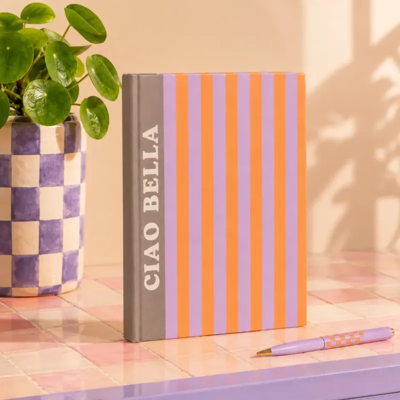 Striped Notebook Ciao Bella | Happyideas