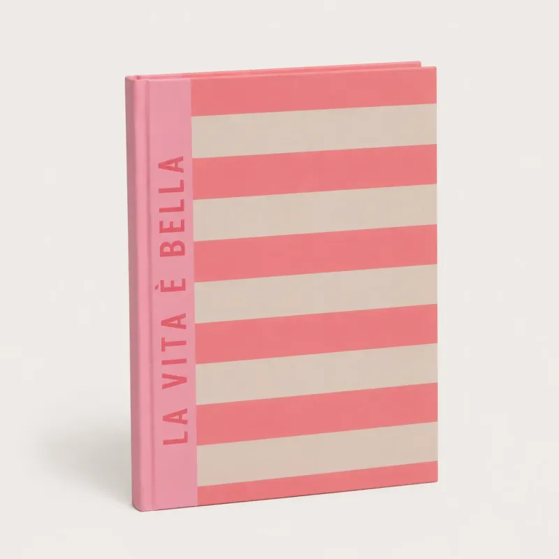 Striped Notebook La Vita è Bella | Happyideas