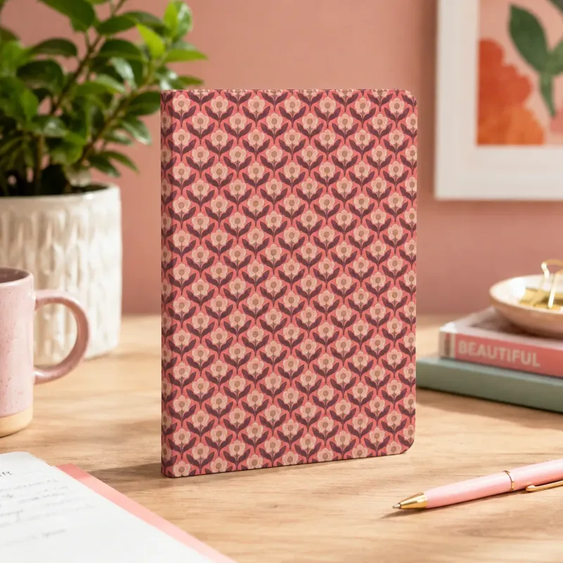 Fabric Notebook Flowers | Happyideas