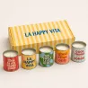Pack 5 Velas Happyideas + Caja Regalo Happyvita | Happyideas