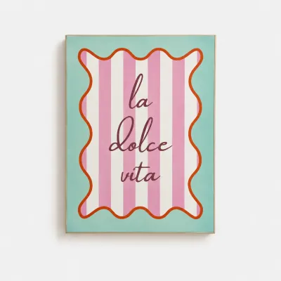 Cuadro Boho La Dolce Vita Rosa | Happyideas