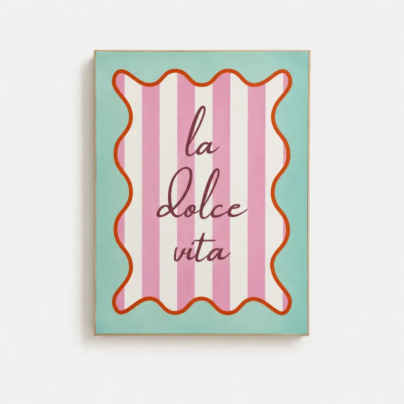 Boho Wall Art La Dolce Vita Pink | Happyideas
