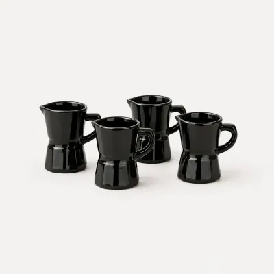 Set 4 Tazas Espresso Moka Negro| Happyideas.com