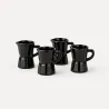 Set of 4 Black Moka Espresso Cups