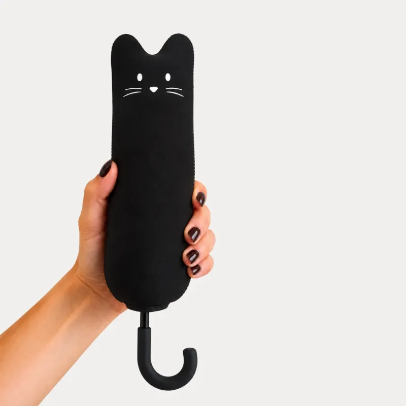 Umbrella Meow Black | Happyideas