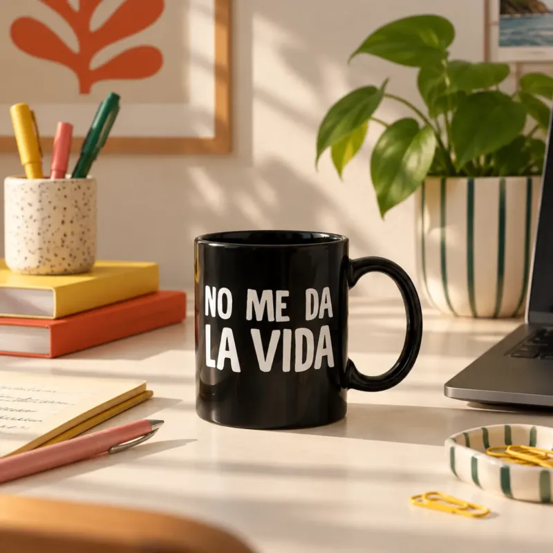 Taza No me da la vida: taza divertida | Happyideas