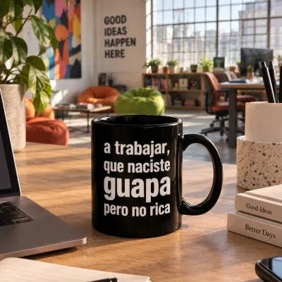 "Naciste guapa pero no rica" Mug | Happyideas