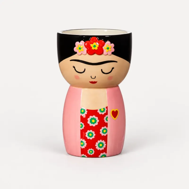 Frida Kahlo Large Planter, Pink | Happyideas