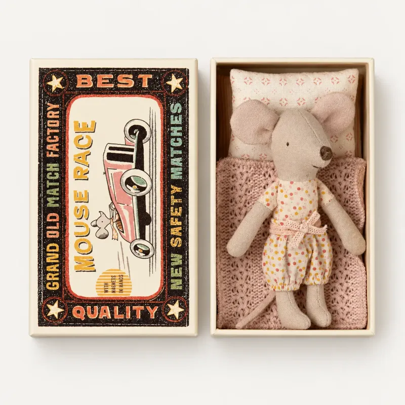 Little sister Mouse in matchbox | Happyideas