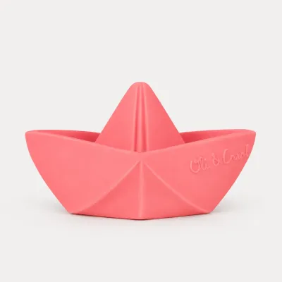Juguete de Baño Barco Origami Rosa Oli&Carol-Happyideas.com