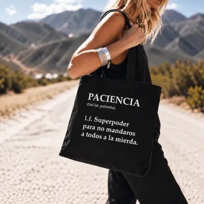 Tote bag con definición de paciencia | Happyideas