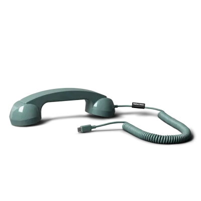 Auricular teléfono retro gris oscuro para móvil USB-C | Happyideas