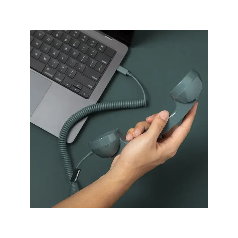 Grey Retro Phone Handset for Mobile, USB-C | Happyideas
