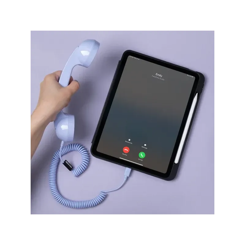 Blue Retro Phone Handset for Mobile, USB-C | Happyideas