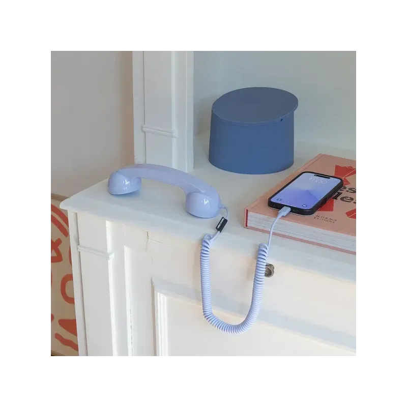 Blue Retro Phone Handset for Mobile, USB-C | Happyideas