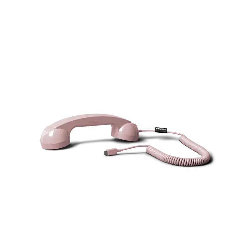 Pink Retro Phone Handset for Mobile, USB-C | Happyideas