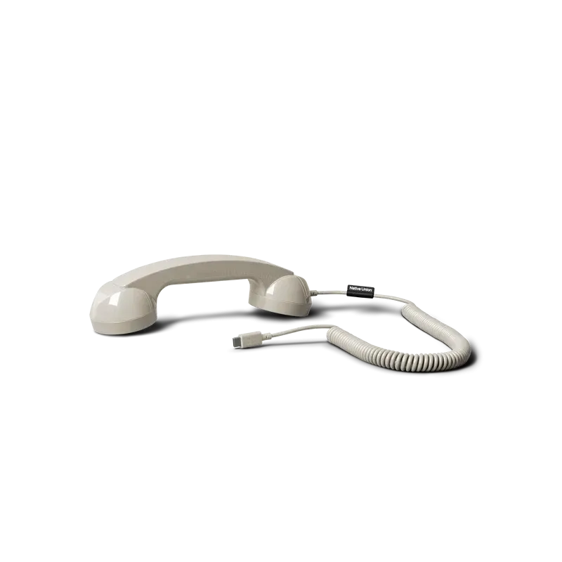 Auricular teléfono retro beige para móvil USB-C | Happyideas