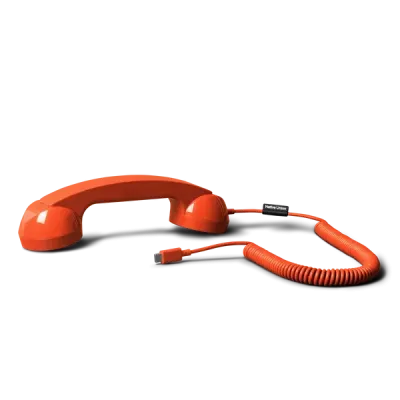 Auricular teléfono retro rojo para móvil USB-C | Happyideas