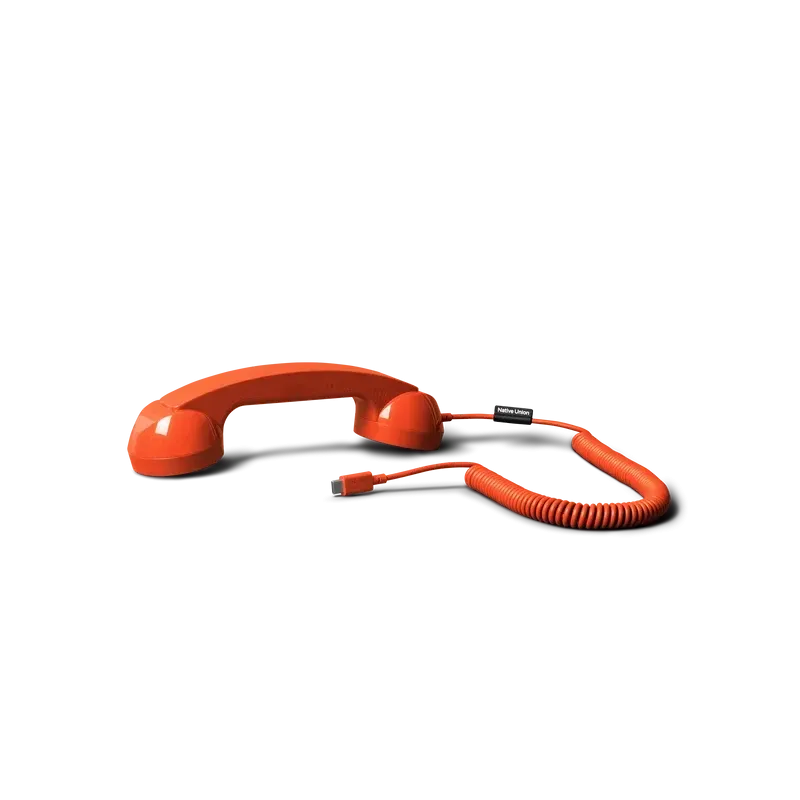 Auricular teléfono retro rojo para móvil USB-C | Happyideas