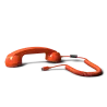 Auricular teléfono retro rojo para móvil USB-C | Happyideas