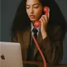 Auricular teléfono retro rojo para móvil USB-C | Happyideas