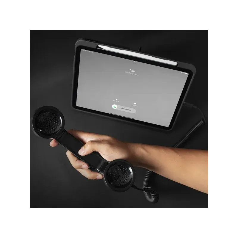Auricular teléfono retro negro para móvil USB-C | Happyideas