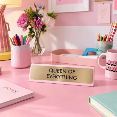 Placa Escritorio Queen of Everything | Regalo Original Mujer