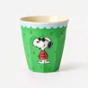 Vaso Snoopy Joe Cool verde de melamina | Happyideas