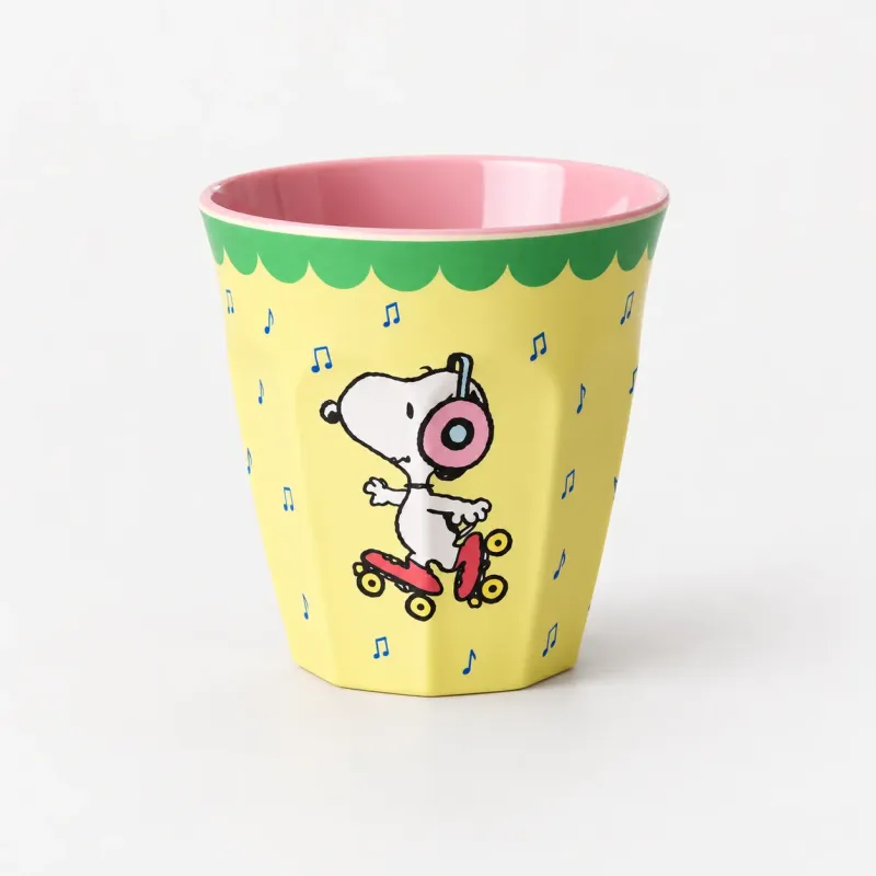 Yellow Skating Snoopy Melamine Cup | Happyideas
