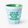Vaso Snoopy y pandilla Peanuts azul de melamina | Happyideas